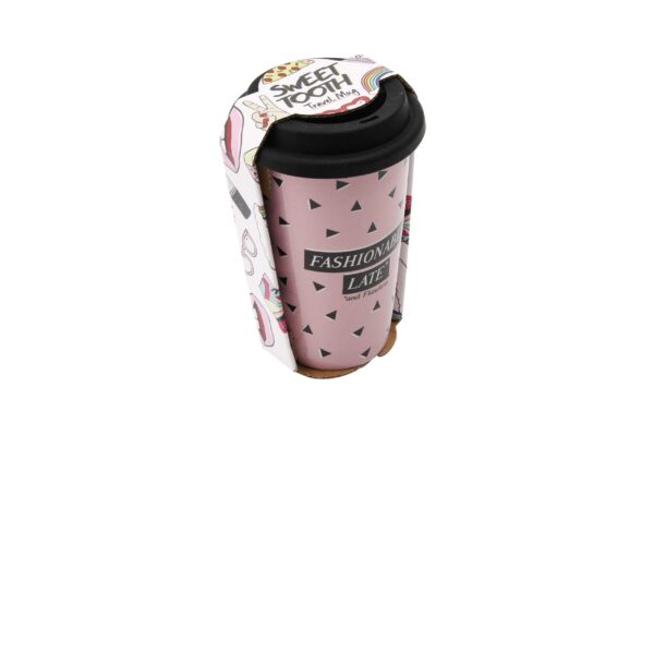 Sweet Tooth Fashionably Late Ceramic Coffee Tea Cup Travel Mug