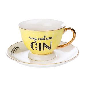 Sass & Belle May Contain Gin Cup & Saucer Set