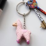 Pink Llama Keyring