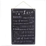 Medium Metal Recipe For Love Plaque