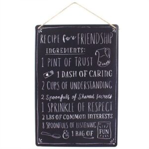 Medium Metal Recipe For Friendship Plaque