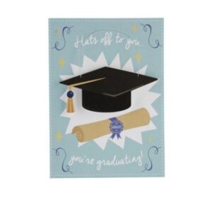 Special Card With Wooden Hanger Hats Off To You - You're Graduating