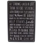 Medium Metal Sentiment Wall Plaque Be Strong
