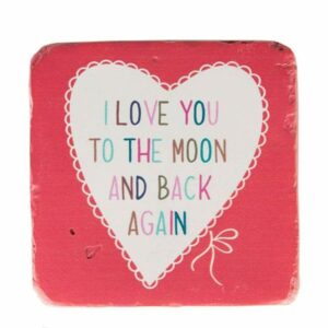 I Love You To The Moon Lovely Sayings Coaster