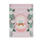 Special Card With Wooden Hanger Congratulations On Your Engagement