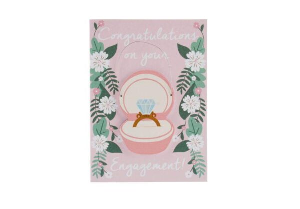 Special Card With Wooden Hanger Congratulations On Your Engagement