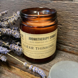 Soy Wax Natural Aromatherapy Candle - Clear Thinking Rosemary