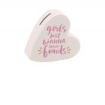 Girls Wanna Have Funds Heart Money Box