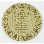 Wooden Santa Treat Plate Christmas Eve
