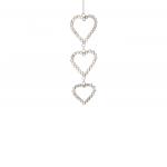 Triple Sparkle Crystal Heart String Hanger