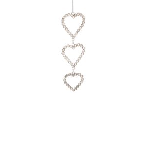 Triple Sparkle Crystal Heart String Hanger