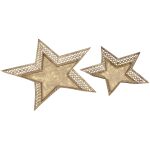 Gold Star Plates Candle Holders