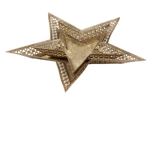 Gold Star Plates Candle Holders