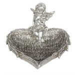 Antique Silver Cherub Wing Jewellery Dish