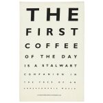 Coffee Eye Test Tea Towel Ulster Weavers by Roderick Field