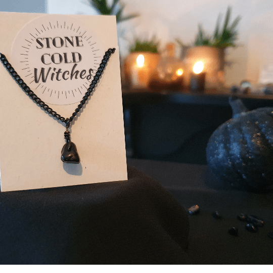 All Black Crystal Necklace