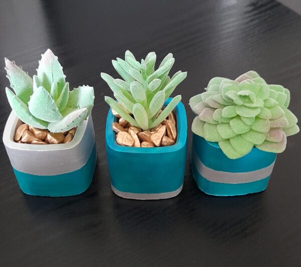 mini concrete pots