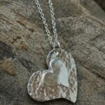 Argentium Silver double heart pendant