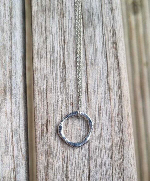 Argentium Silver Organic ring pendant Kisley Designs