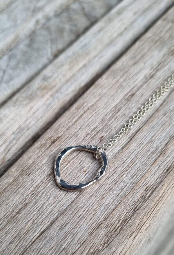 Argentium Silver Organic ring pendant Kisley Designs
