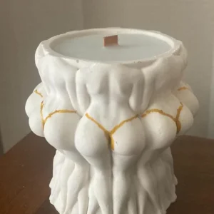 Soy Candle and Jesmonite Sculptured Planter