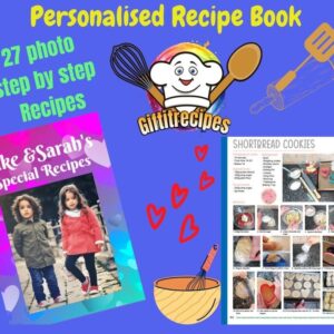 Personalised recipe book with photo step by step recipes