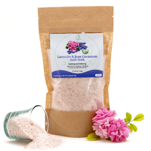 Lavender and Rose Geranium Bath Salt Blend