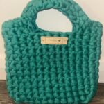 Green small crochet bag