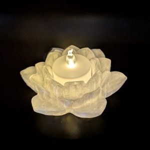 Flower Tea Light Holder with LED Tea Light Included for Home Decor